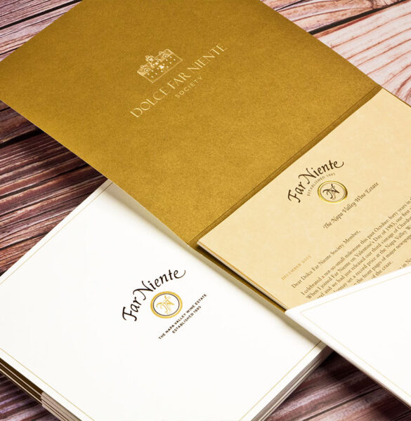 Wine Club Insert Collateral Design for Far Niente Winery by DESIGNTHIS!